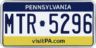 PA license plate MTR5296
