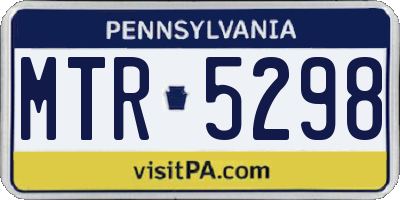PA license plate MTR5298