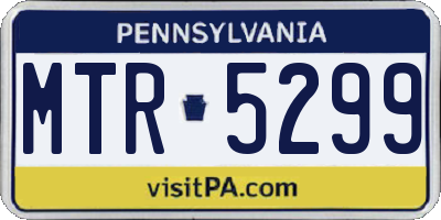 PA license plate MTR5299