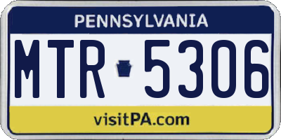 PA license plate MTR5306