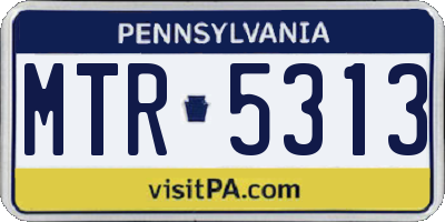 PA license plate MTR5313