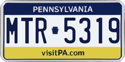 PA license plate MTR5319