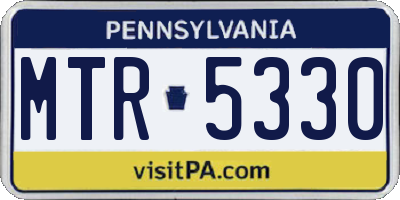 PA license plate MTR5330