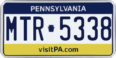 PA license plate MTR5338