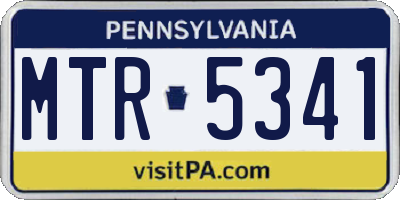 PA license plate MTR5341
