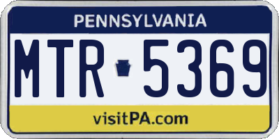 PA license plate MTR5369