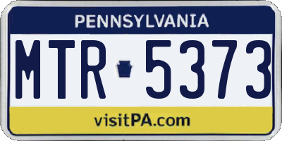 PA license plate MTR5373
