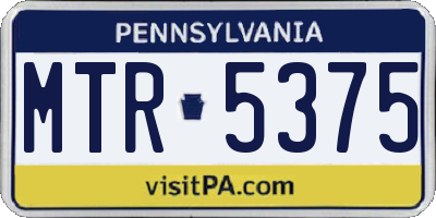 PA license plate MTR5375