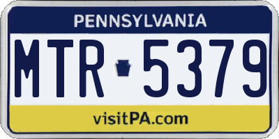 PA license plate MTR5379