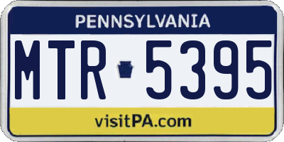 PA license plate MTR5395