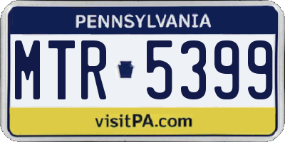 PA license plate MTR5399