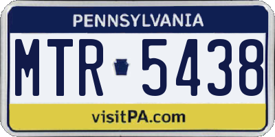 PA license plate MTR5438