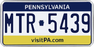 PA license plate MTR5439