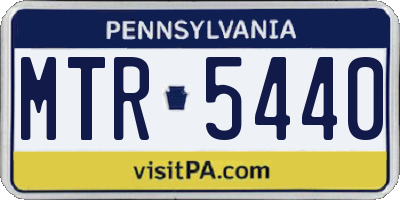 PA license plate MTR5440