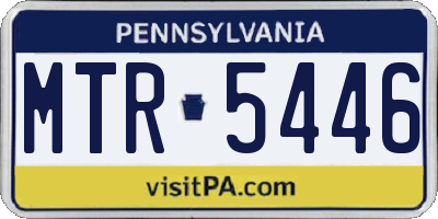 PA license plate MTR5446