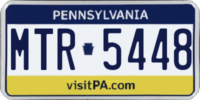 PA license plate MTR5448