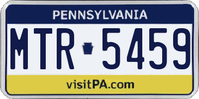 PA license plate MTR5459