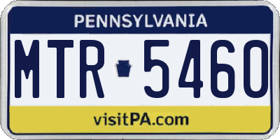 PA license plate MTR5460
