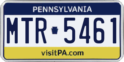 PA license plate MTR5461
