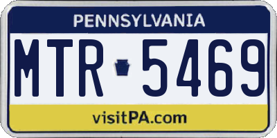 PA license plate MTR5469