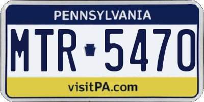 PA license plate MTR5470