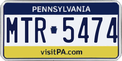 PA license plate MTR5474