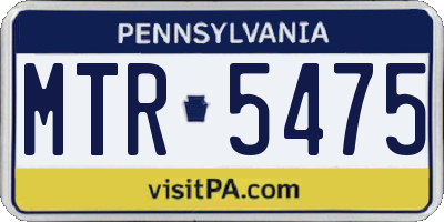 PA license plate MTR5475