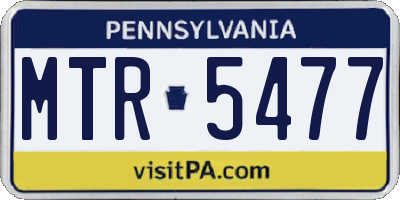 PA license plate MTR5477