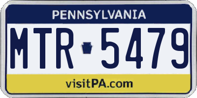 PA license plate MTR5479