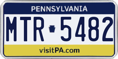 PA license plate MTR5482