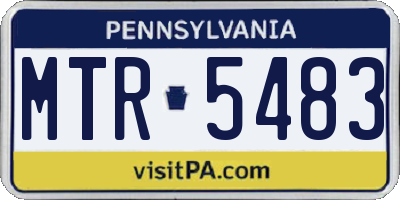 PA license plate MTR5483