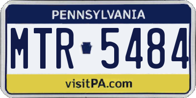 PA license plate MTR5484