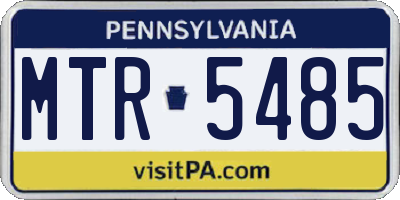 PA license plate MTR5485