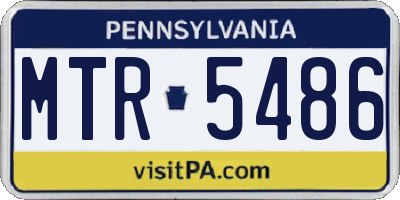 PA license plate MTR5486