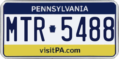 PA license plate MTR5488