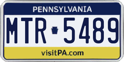 PA license plate MTR5489