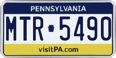 PA license plate MTR5490