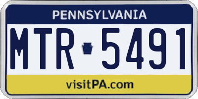 PA license plate MTR5491