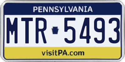 PA license plate MTR5493
