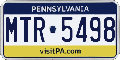 PA license plate MTR5498