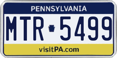 PA license plate MTR5499