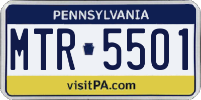 PA license plate MTR5501