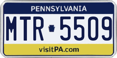 PA license plate MTR5509