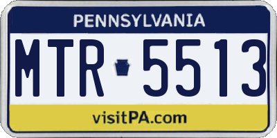 PA license plate MTR5513