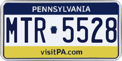 PA license plate MTR5528