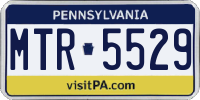 PA license plate MTR5529