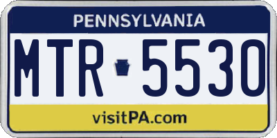 PA license plate MTR5530