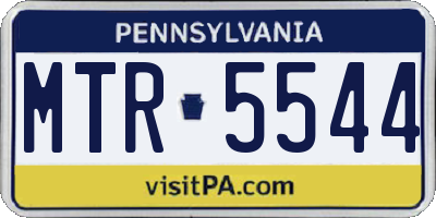 PA license plate MTR5544