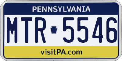 PA license plate MTR5546