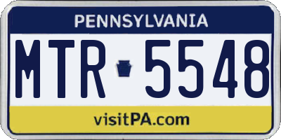 PA license plate MTR5548